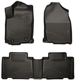 Toyota Corolla Floor Liners - Front + 2nd Seat - Husky Liners - Weatherbeater - Black - 2014